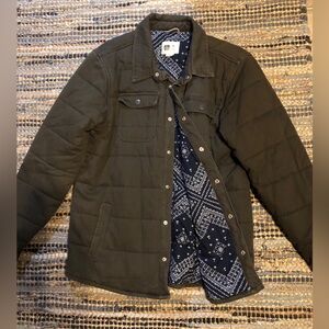Reef Olive Quilted Shacket for Men
